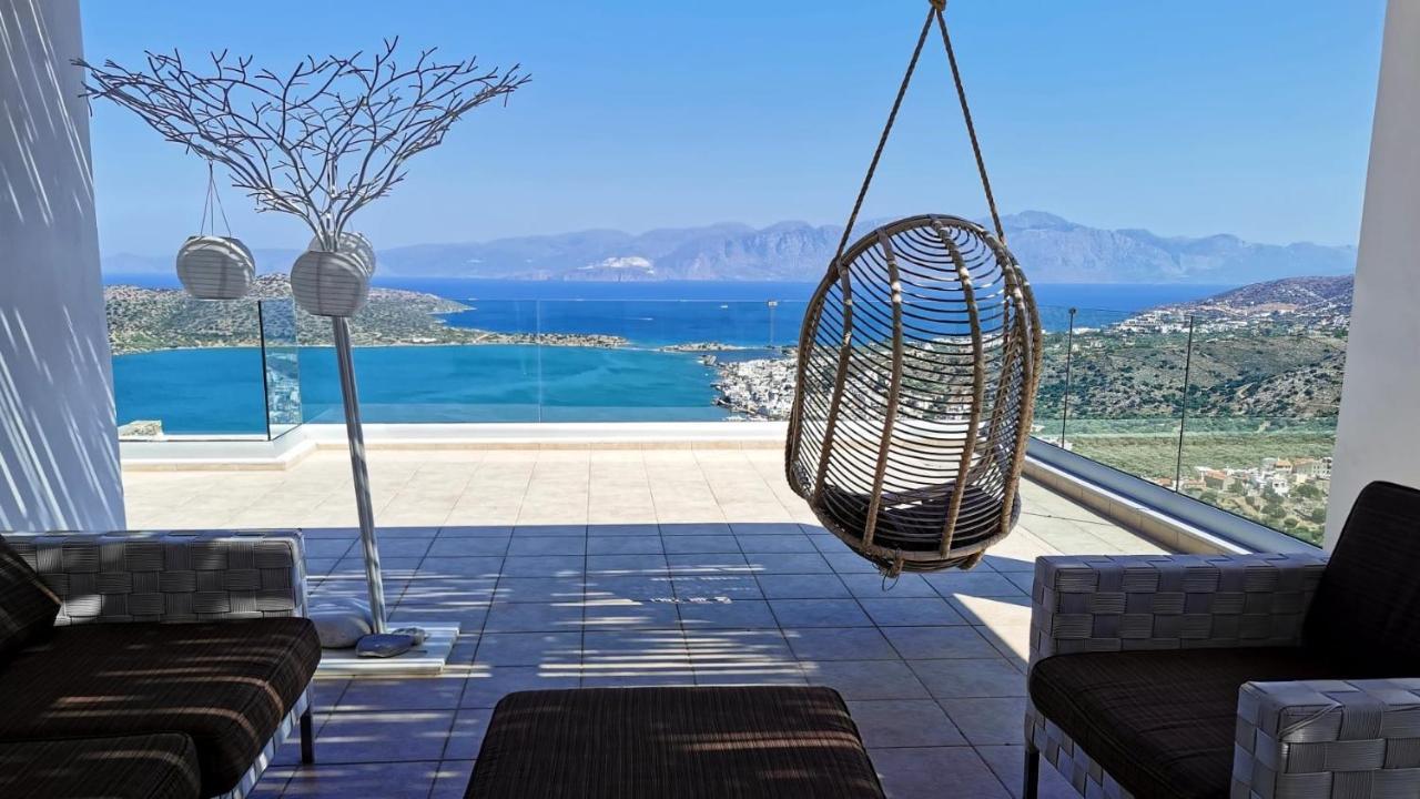 Villa Estee, Luxury Villa With Private Infinity Pool And Jacuzzi Elounda Exteriör bild