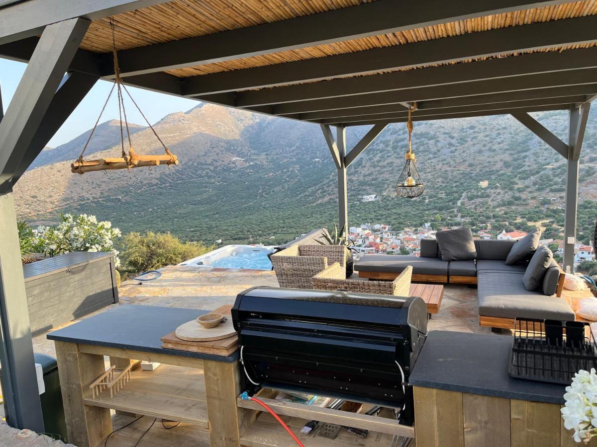 Villa Estee, Luxury Villa With Private Infinity Pool And Jacuzzi Elounda Exteriör bild