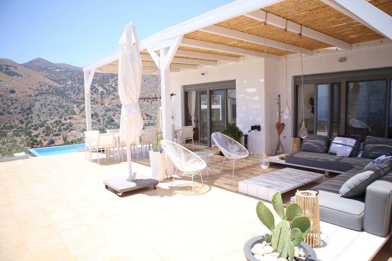 Villa Estee, Luxury Villa With Private Infinity Pool And Jacuzzi Elounda Exteriör bild